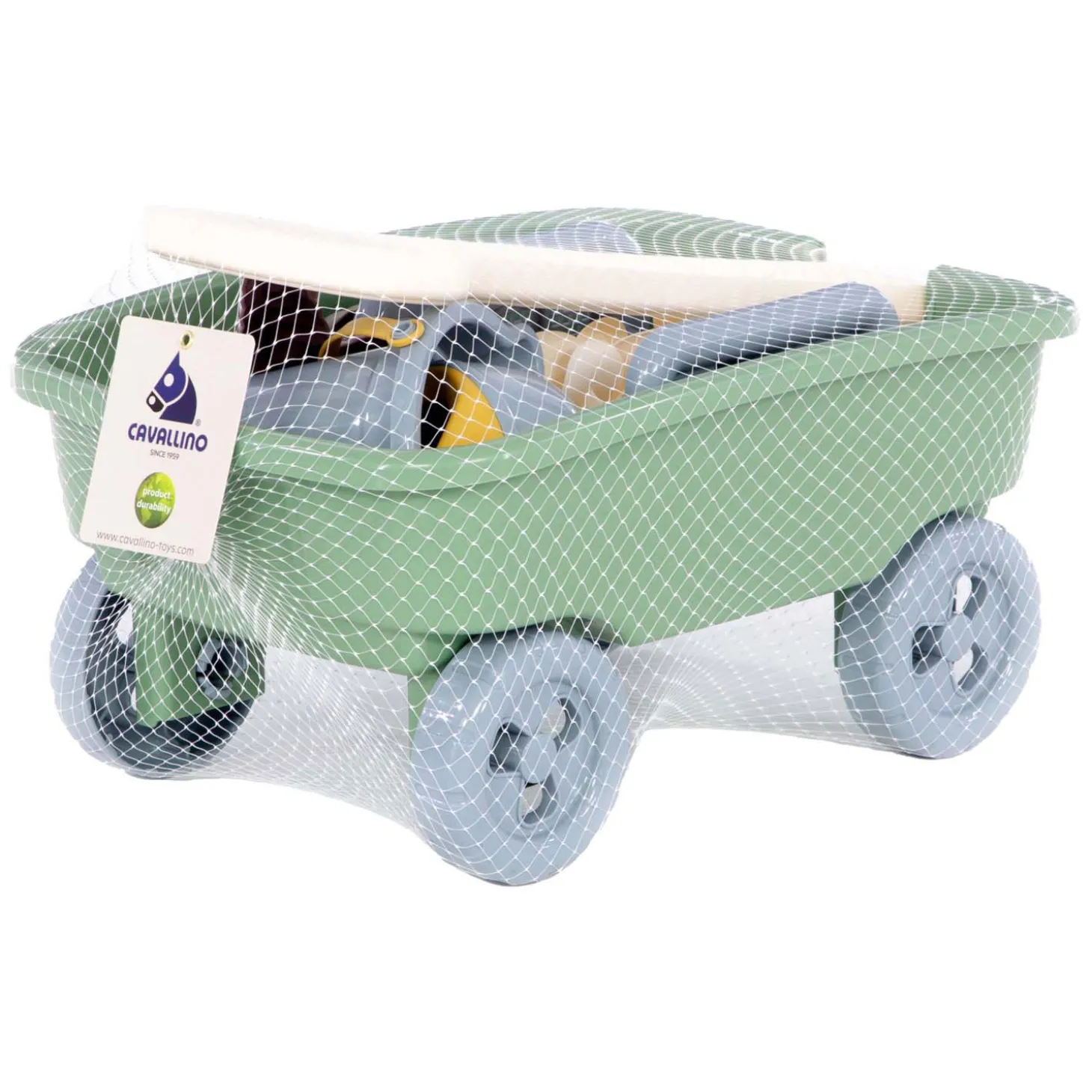 Cavallino Bolderkar met Zandspeelgoed - Inclusief oa Gieter en Schep