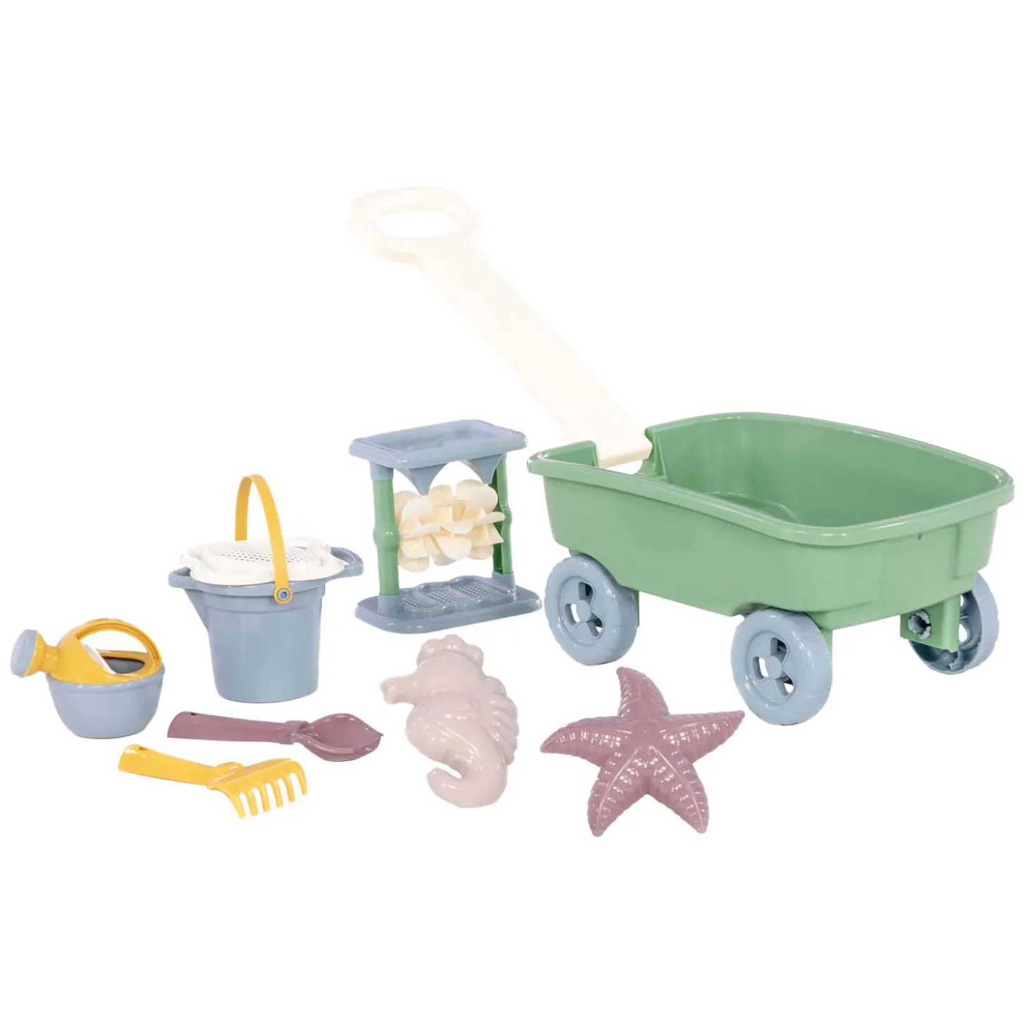 Cavallino Bolderkar met Zandspeelgoed - Inclusief oa Gieter en Schep