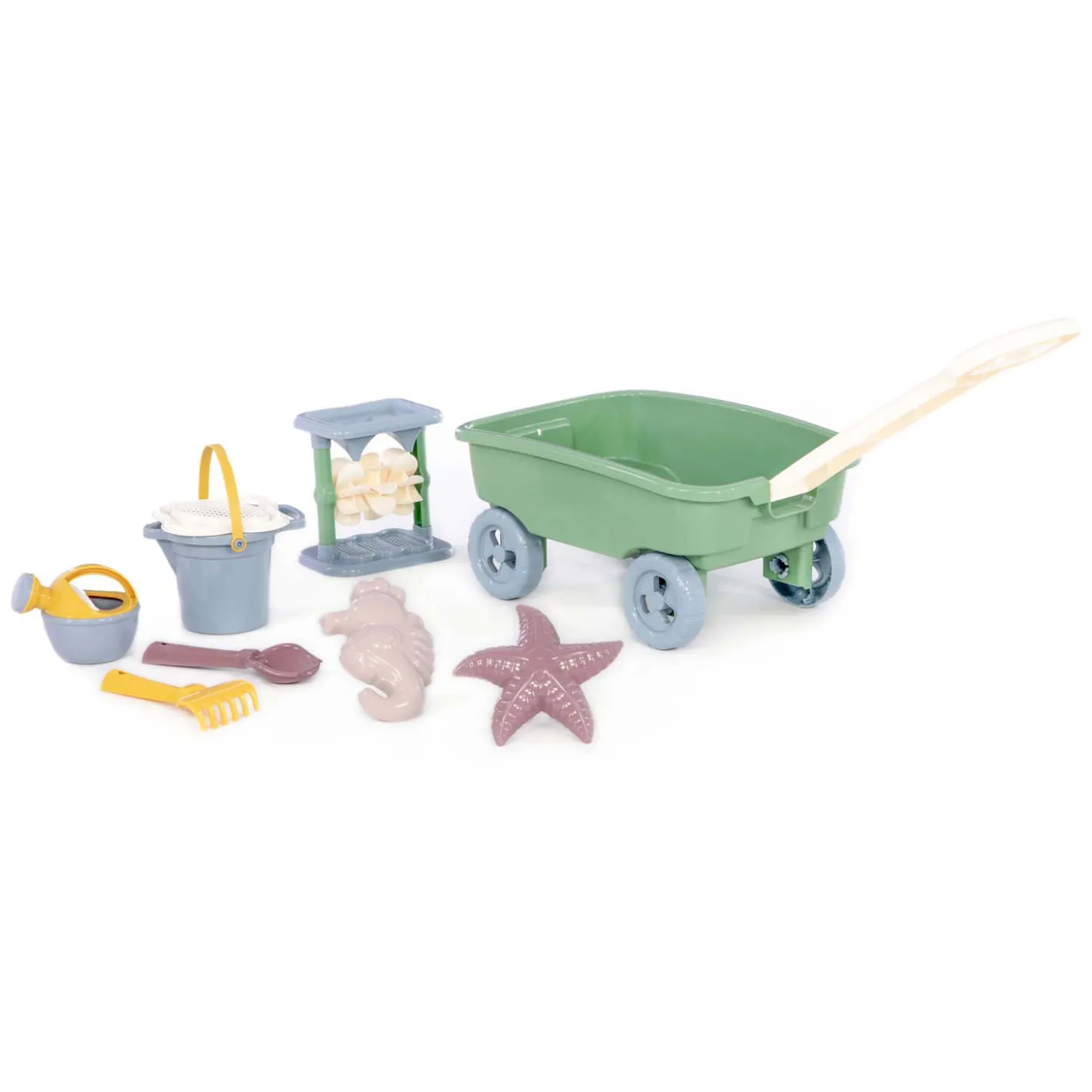 Cavallino Bolderkar met Zandspeelgoed - Inclusief oa Gieter en Schep