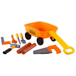 Cavallino Bolderkar Oranje met Gereedschap en Boomstammen, 9dlg.