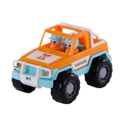 Cavallino Jeep Oranje met 2 Speelfiguren