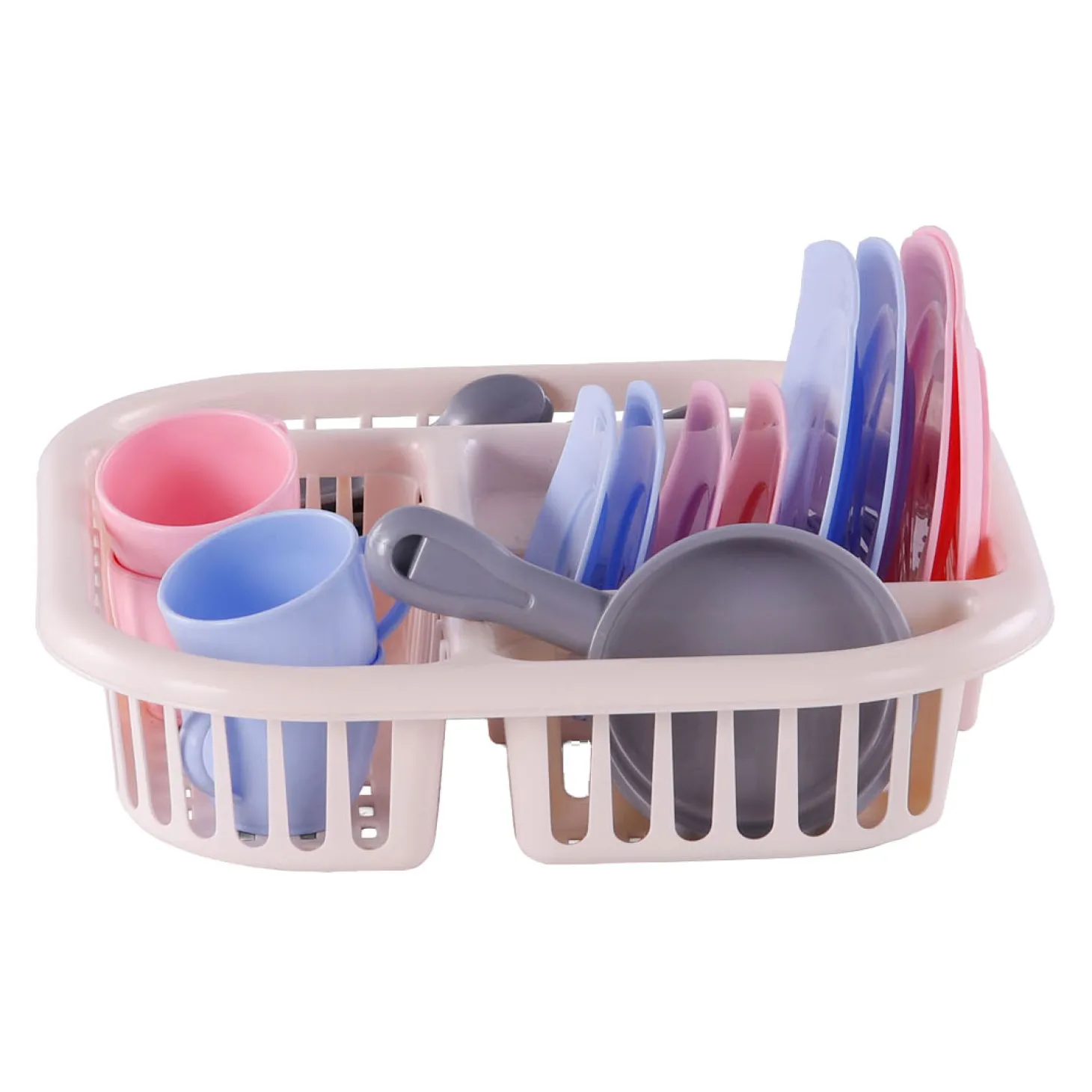 Cavallino Servies met Afwasrek Roze, 30dlg.