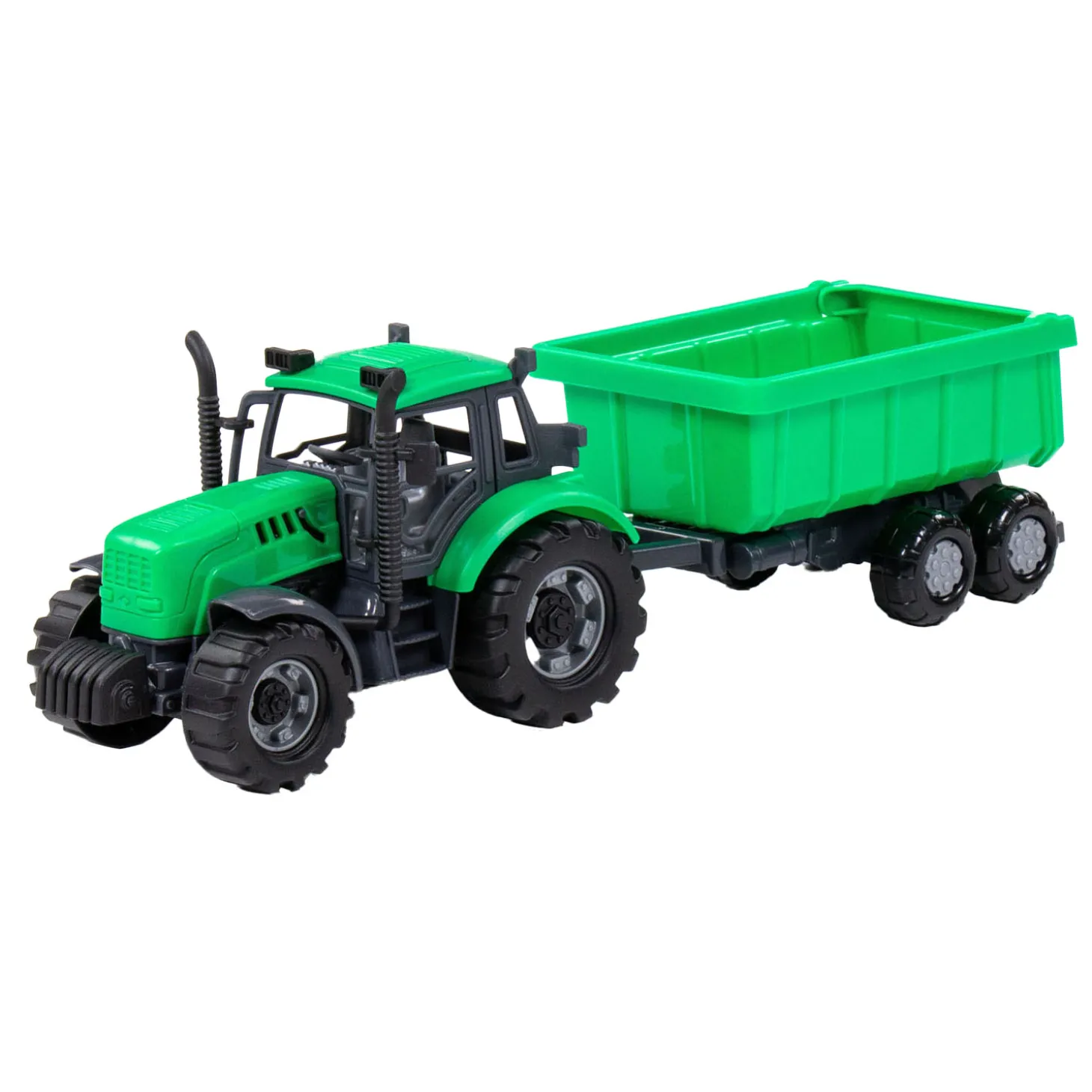 Cavallino Tractor met Kiepwagen Aanhangwagen Groen, Schaal 1:32