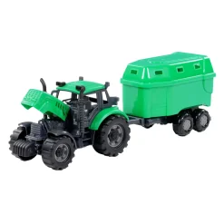 Cavallino Tractor met Paardentrailer Groen, Schaal 1:32