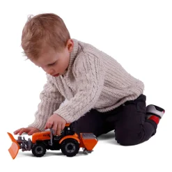 Cavallino Tractor met Sneeuw Ploeg Geel, Schaal 1:32