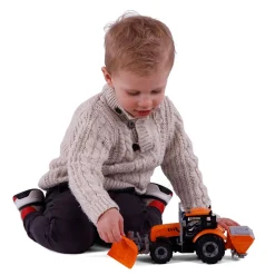 Cavallino Tractor met Sneeuw Ploeg Geel, Schaal 1:32