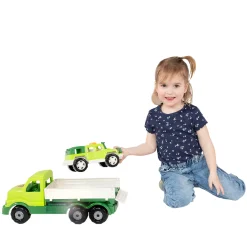 Cavallino XL Torpedo Vrachtwagen met Survival Jeep Groen, 44,5cm