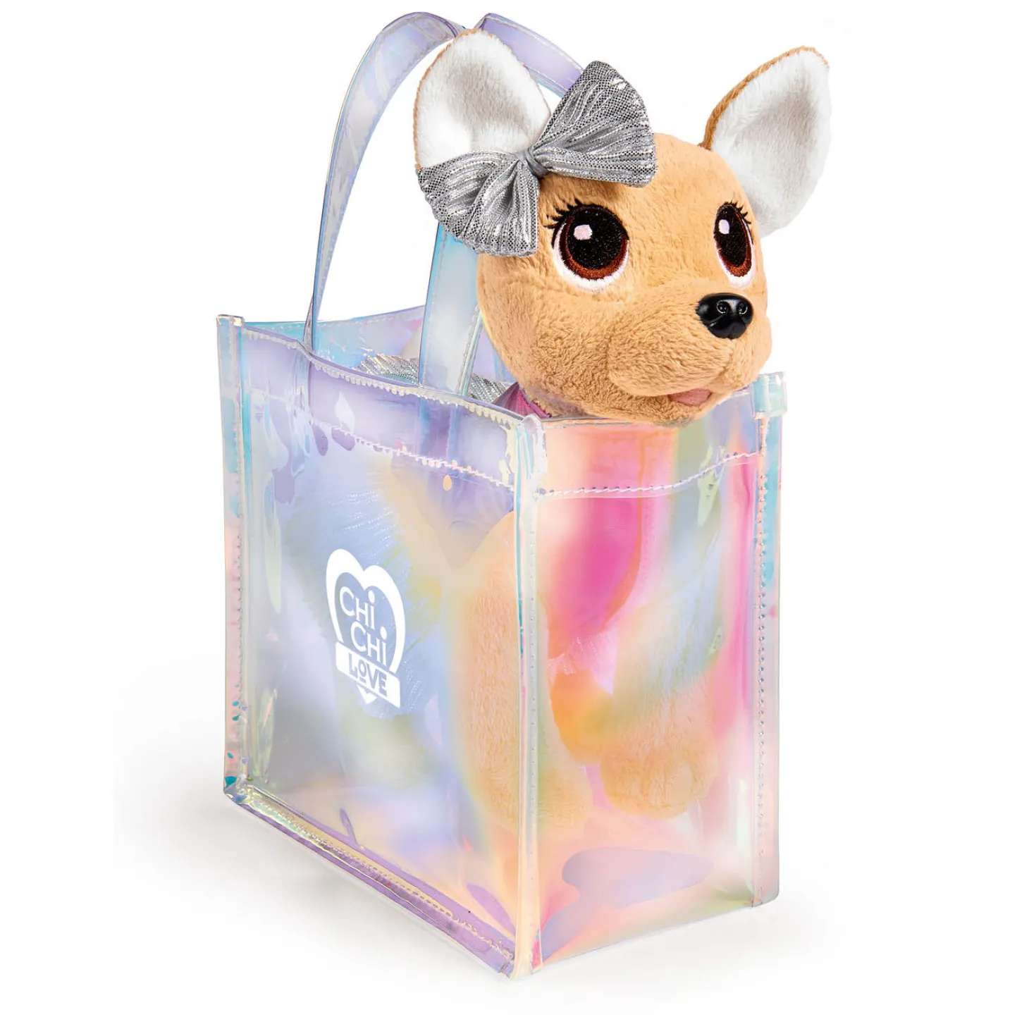 Chi Chi Love Shimmer Knuffelhond in Tas