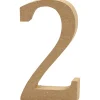Cijfer 2 MDF 8cm, 1st.