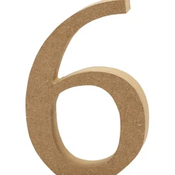 Cijfer 6 MDF 8cm, 1st.