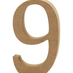 Cijfer 9 MDF 8cm, 1st.