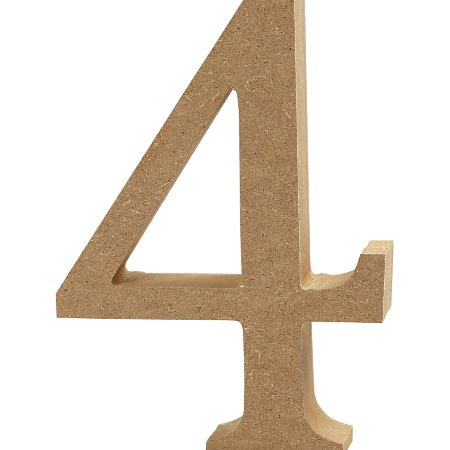 Cijfer 4 MDF 13cm, 1st.