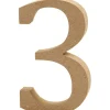 Cijfer 3 MDF 8cm, 1st.