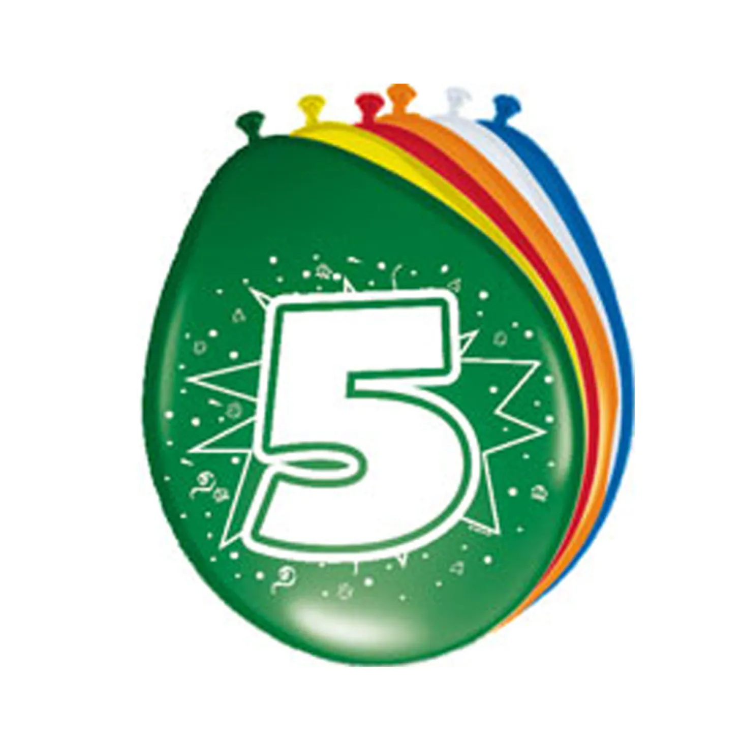 Cijfer Ballonnen 5 jaar, 8st.
