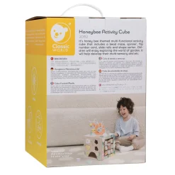Classic World Houten Activiteitenkubus Honingbij, 5dlg.