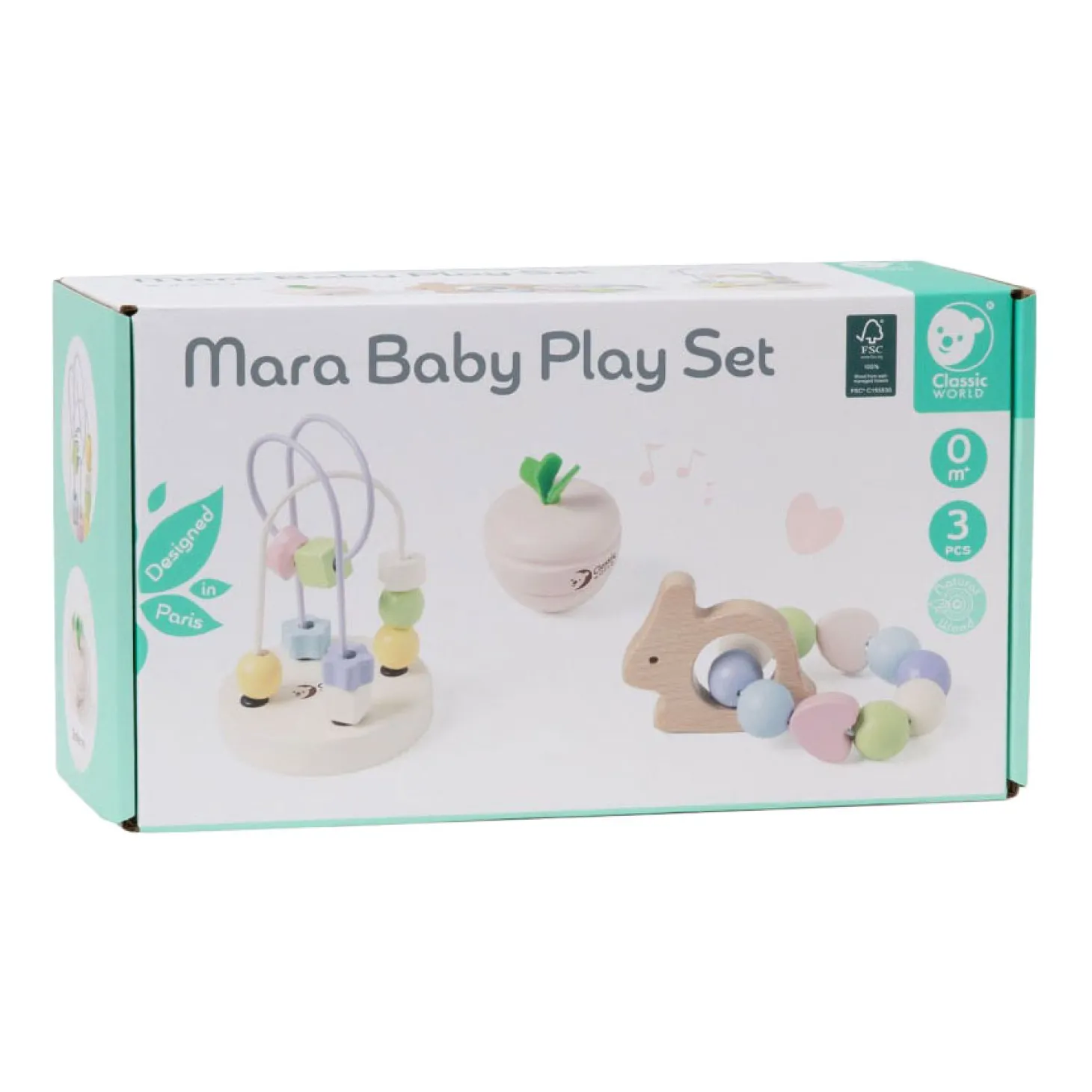 Classic World Houten Baby Speelset Mara, 3dlg.