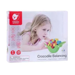 Classic World Houten Balansspel Krokodil, 20dlg.