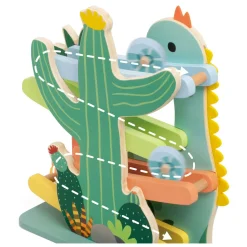 Classic World Houten Ballenbaan Dinosaurus, 4dlg.