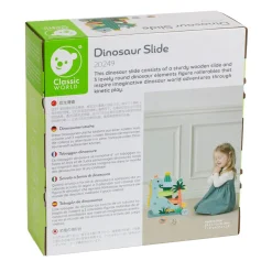 Classic World Houten Ballenbaan Dinosaurus, 4dlg.