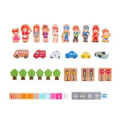 Classic World Houten Blokken Stad, 120dlg.