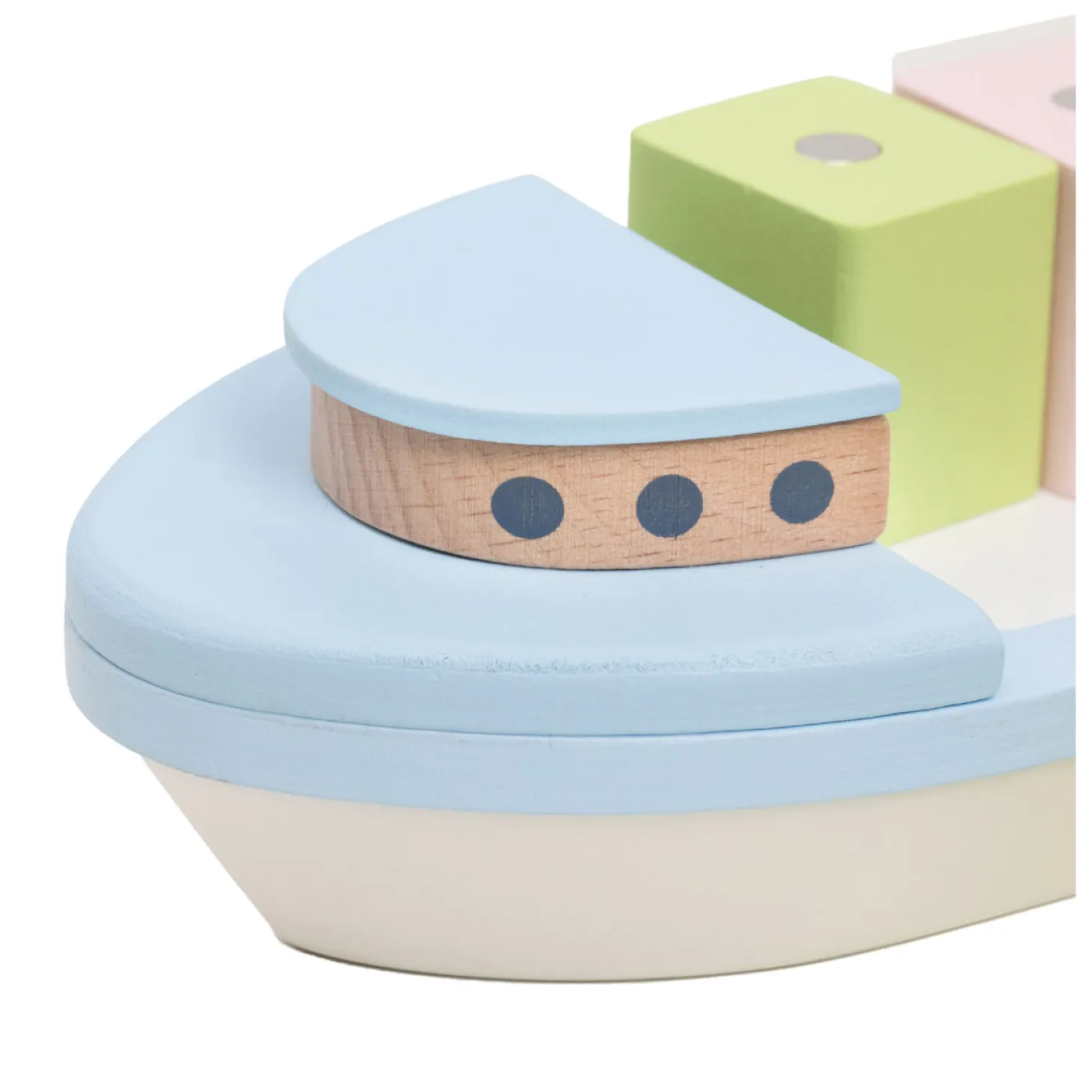 Classic World Houten Blokkenboot met Kraan, 13dlg.