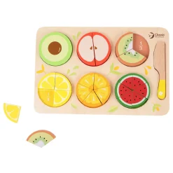 Classic World Houten Fruit Puzzel Breuken, 22dlg.