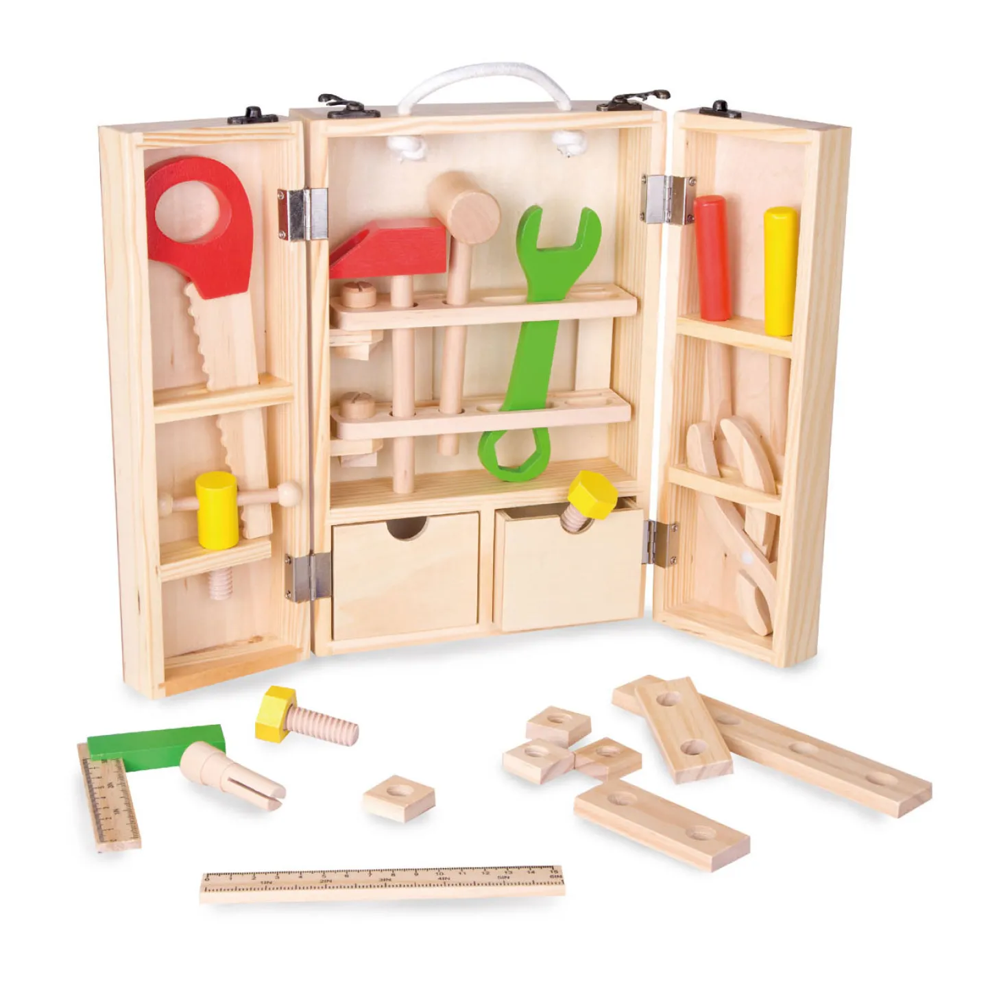Classic World Houten Gereedschapskoffer, 35dlg.