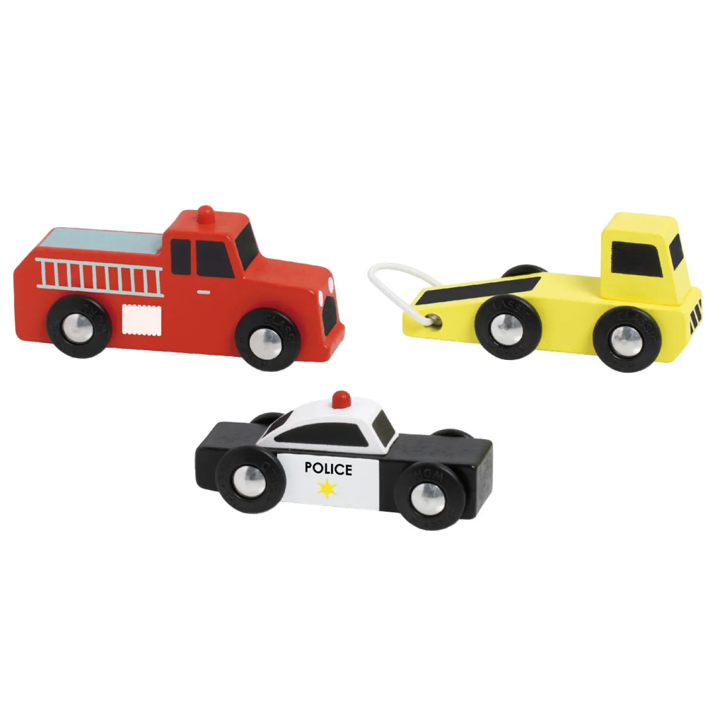 Classic World Houten Hulpdienst Auto's Set, 3st.