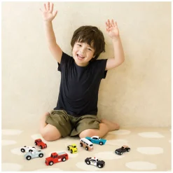 Classic World Houten Hulpdienst Auto's Set, 3st.