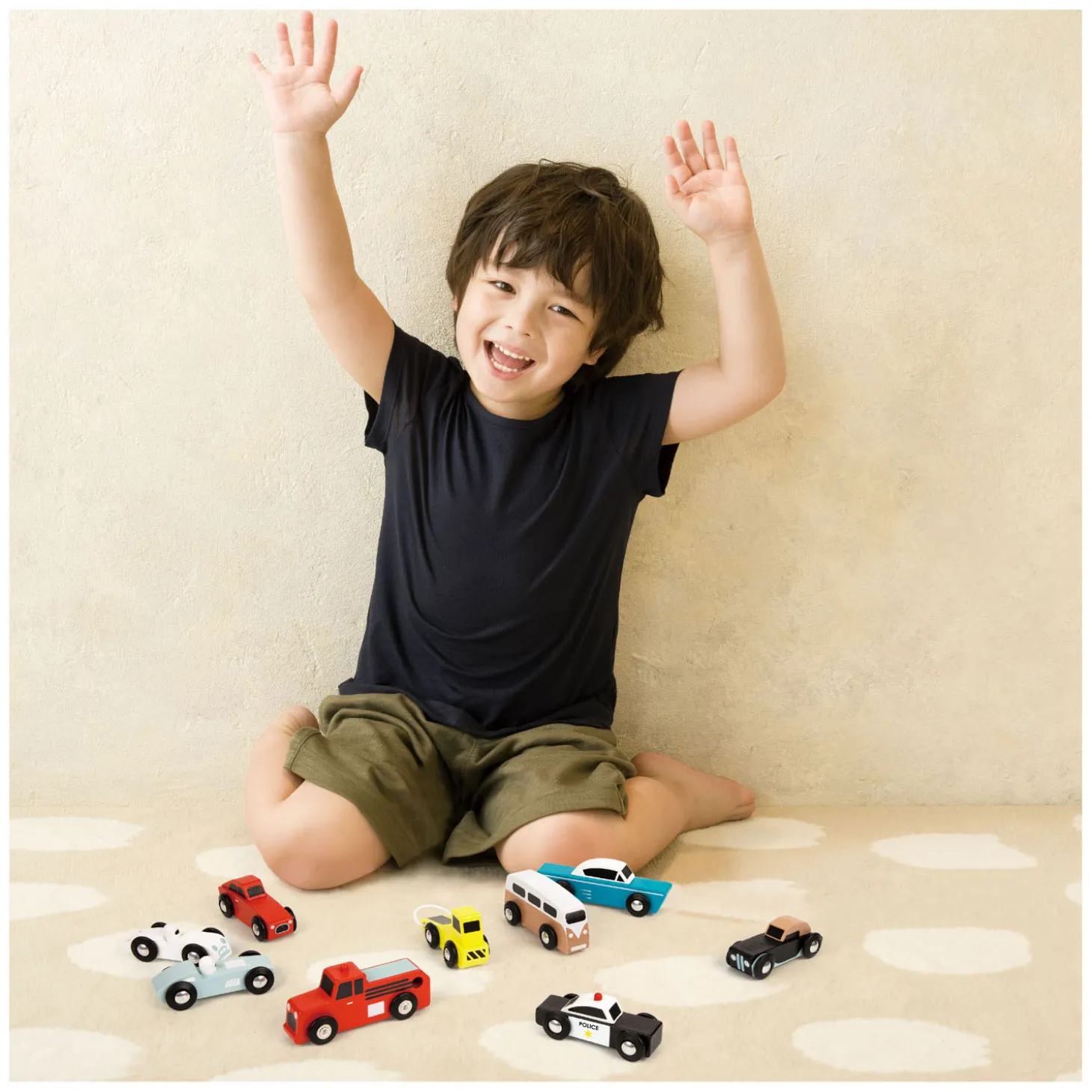 Classic World Houten Hulpdienst Auto's Set, 3st.