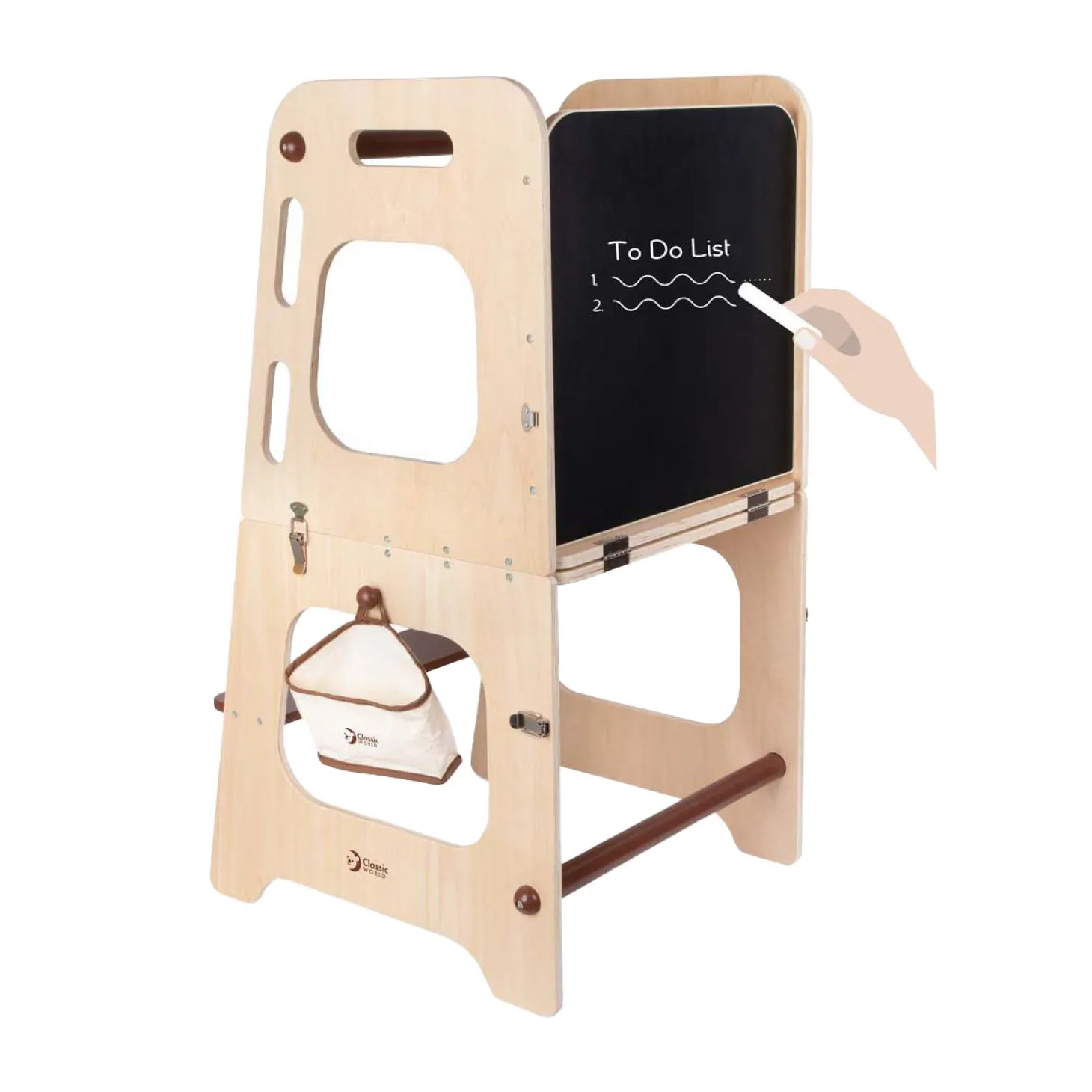 Classic World Houten 2in1 Leertoren en Tafel Verstelbaar, 90cm