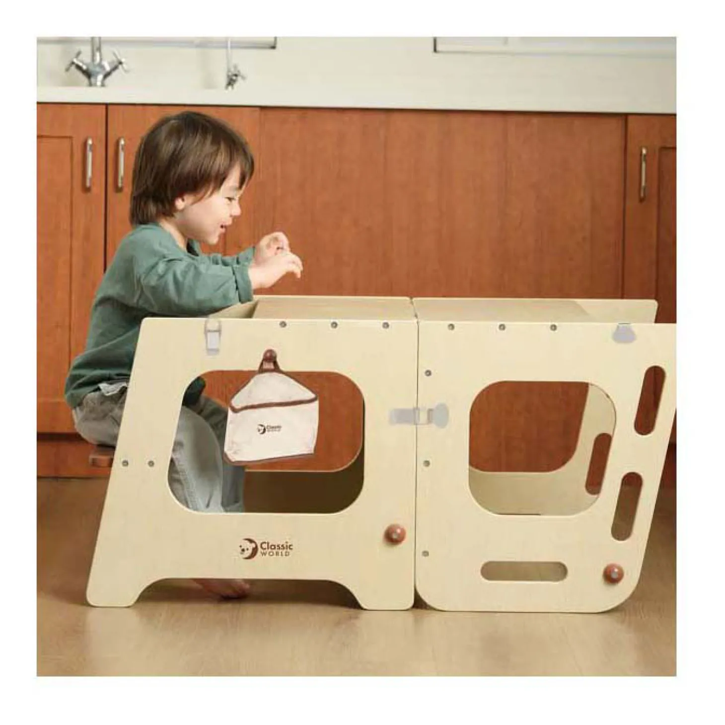 Classic World Houten 2in1 Leertoren en Tafel Verstelbaar, 90cm