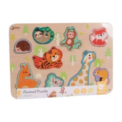 Classic World Houten Inlegpuzzel Dieren Puzzel, 10st.