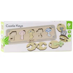 Classic World Houten Kasteelsleutels en Sloten Matchen Spel, 13dlg.