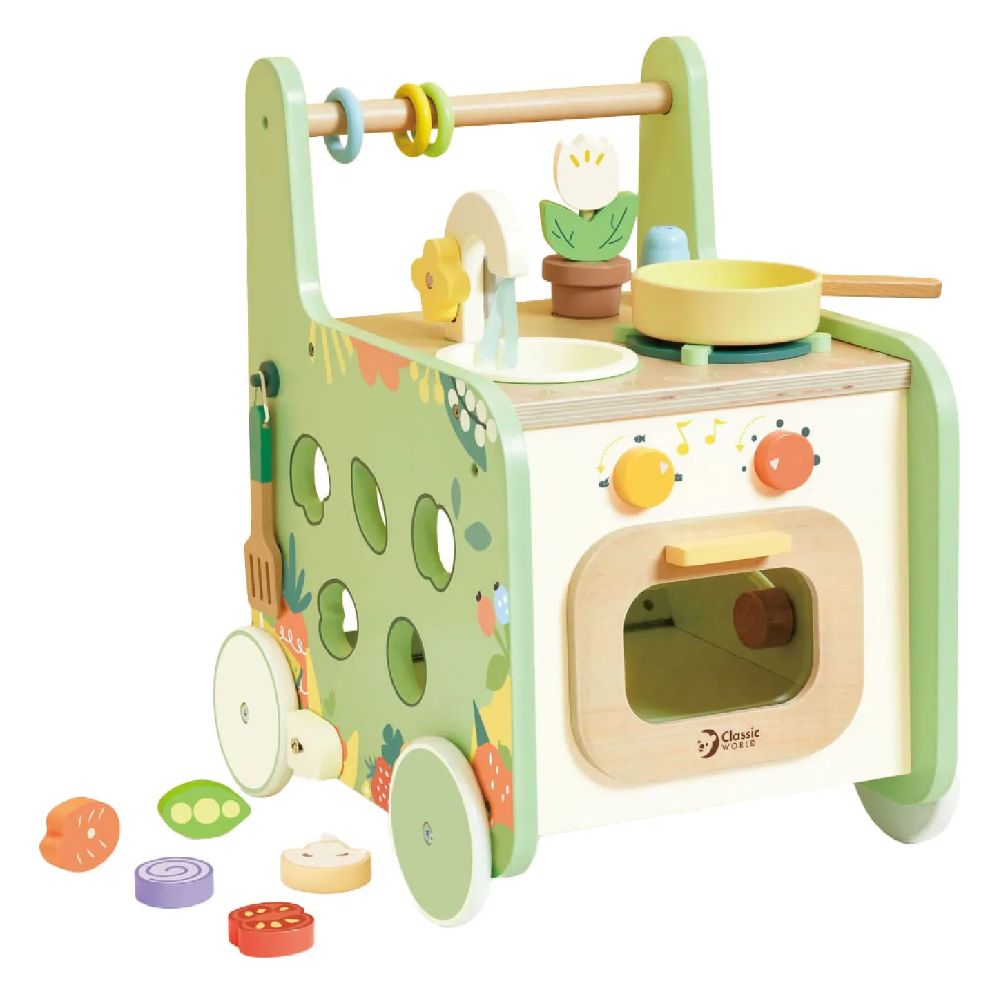 Classic World Houten Loopwagen Keuken, 15dlg.