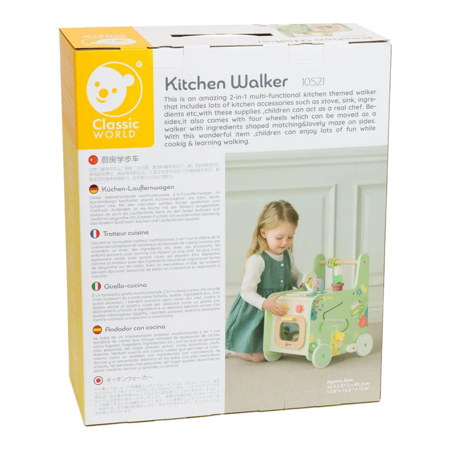 Classic World Houten Loopwagen Keuken, 15dlg.