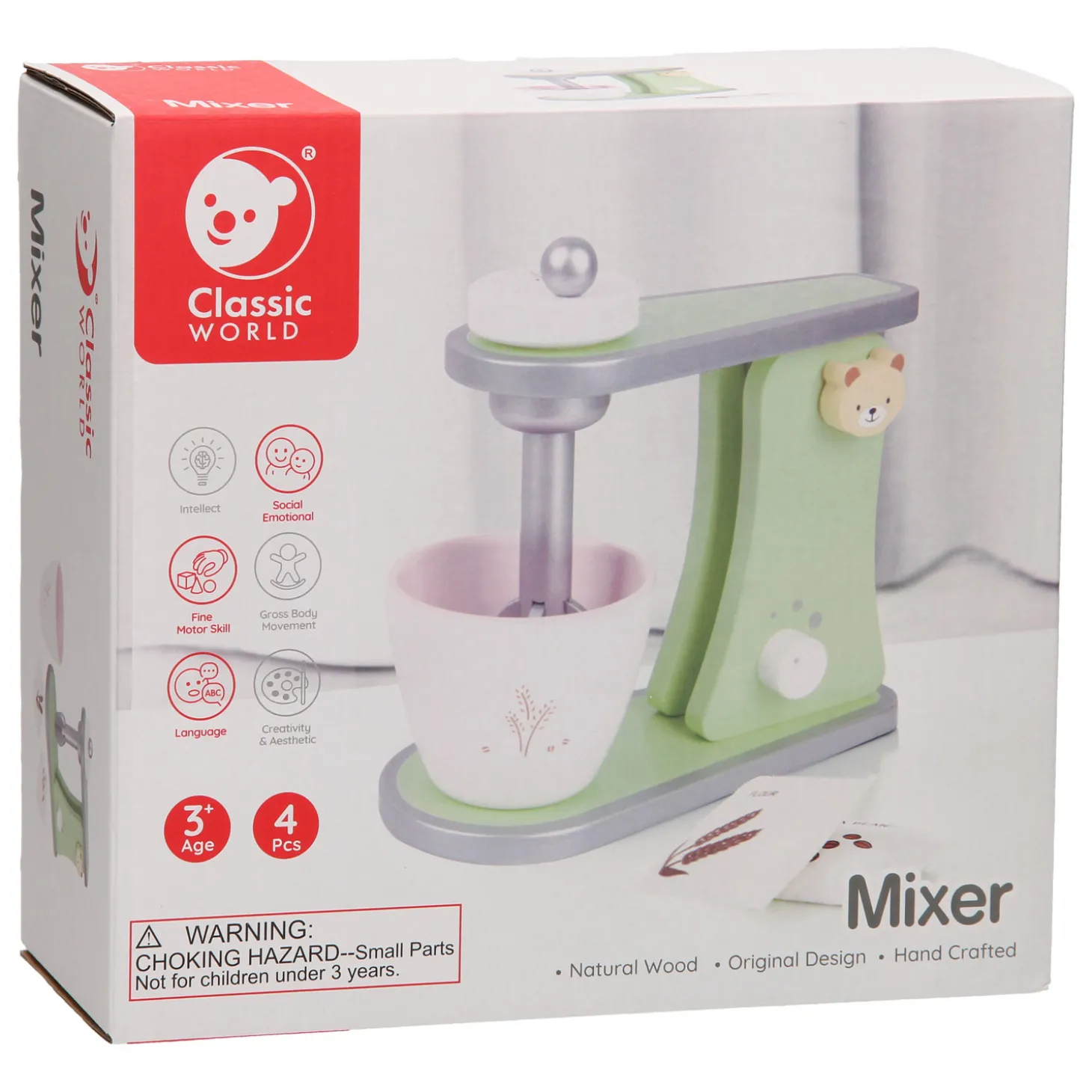 Classic World Houten Mixer, 4dlg