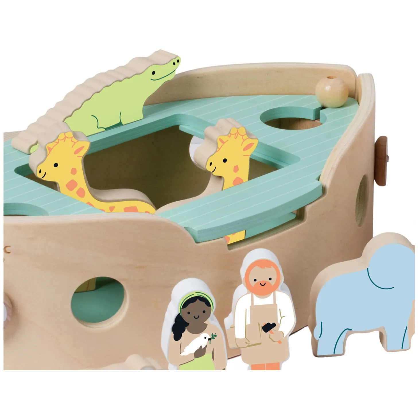 Classic World Houten Noah's Ark Boot Bouwset met Dieren, 16dlg.