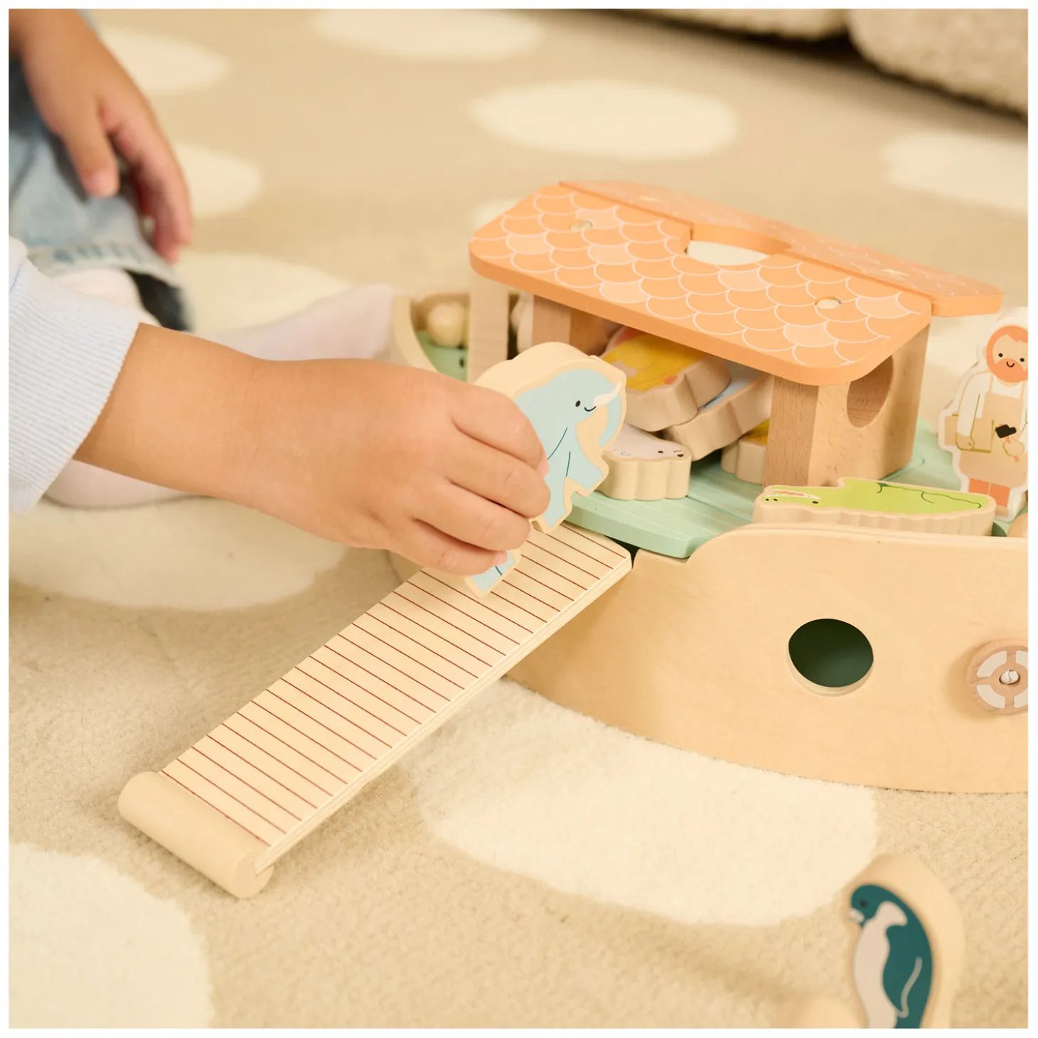 Classic World Houten Noah's Ark Boot Bouwset met Dieren, 16dlg.