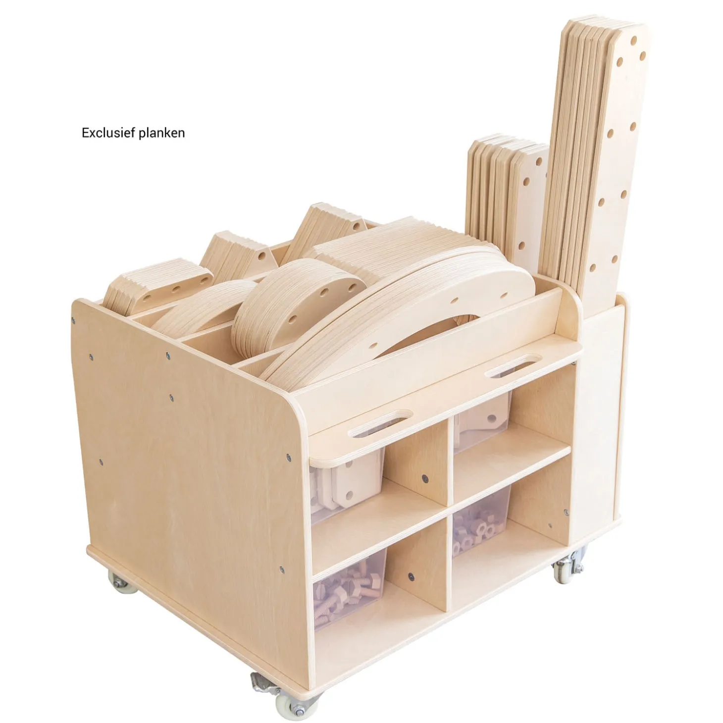 Classic World Houten Opbergmeubel op Wielen