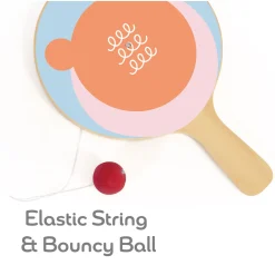 Classic World Houten Racket met Bal aan Koord