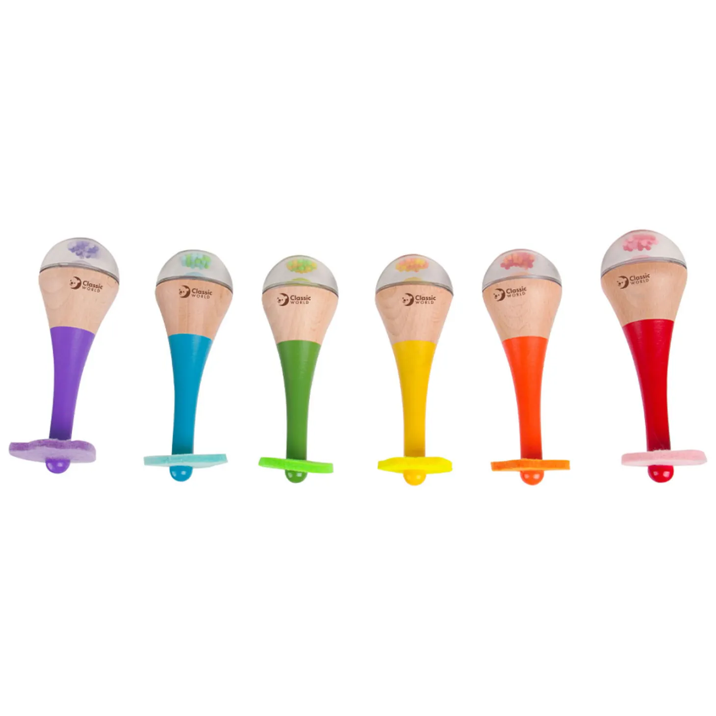 Classic World Houten Regenboog Maracas
