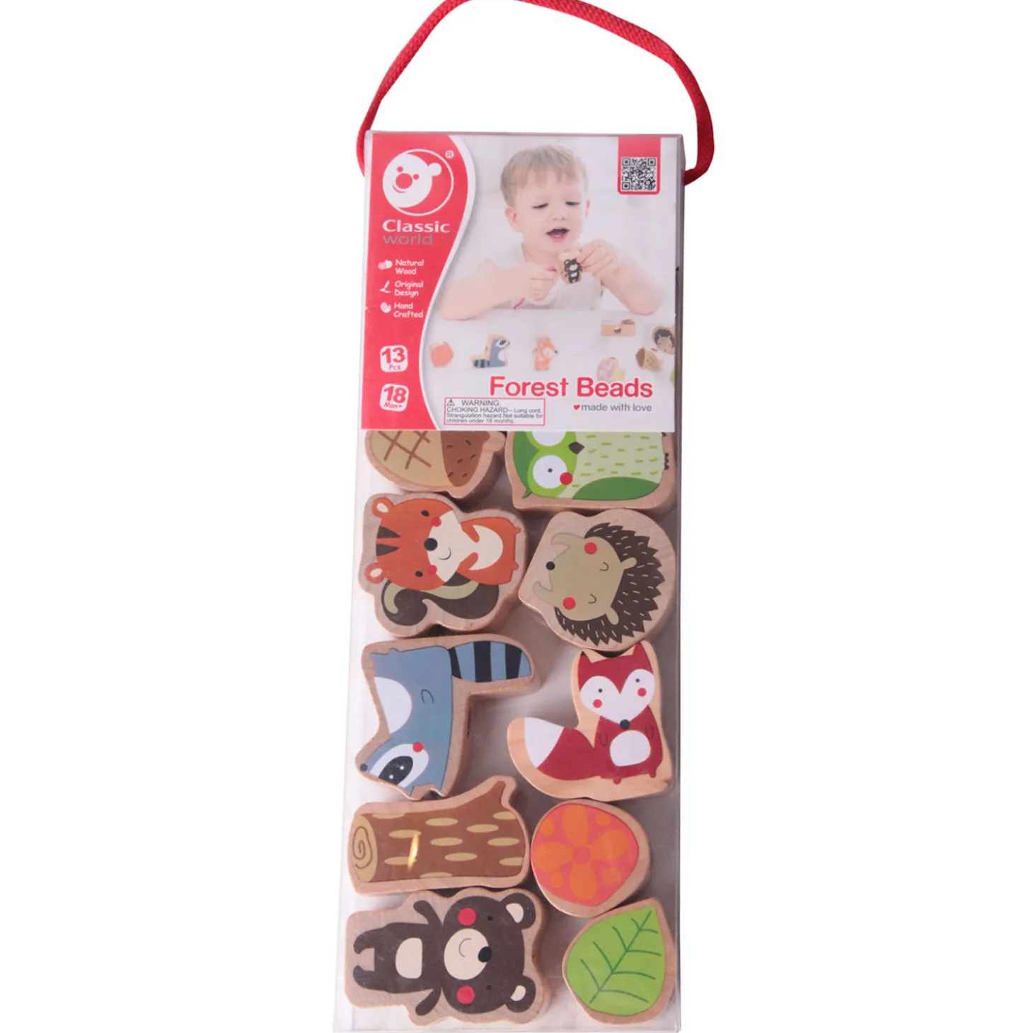 Classic World Houten Rijgkralen Bosdieren