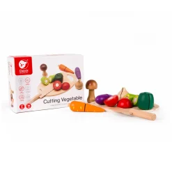Classic World Houten Snijgroenten met Mes en Snijplank 16 dlg