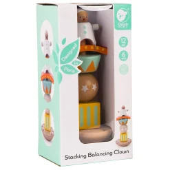 Classic World Houten Stapel en Balansspel Clown, 6dlg.