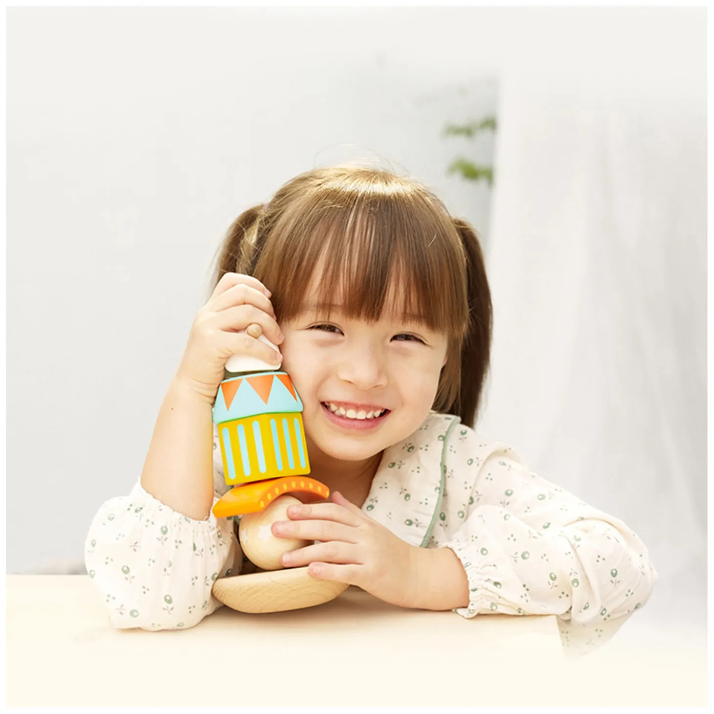 Classic World Houten Stapel en Balansspel Clown, 6dlg.