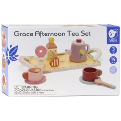 Classic World Houten Theeset Grace met Dienblad, 14dlg.