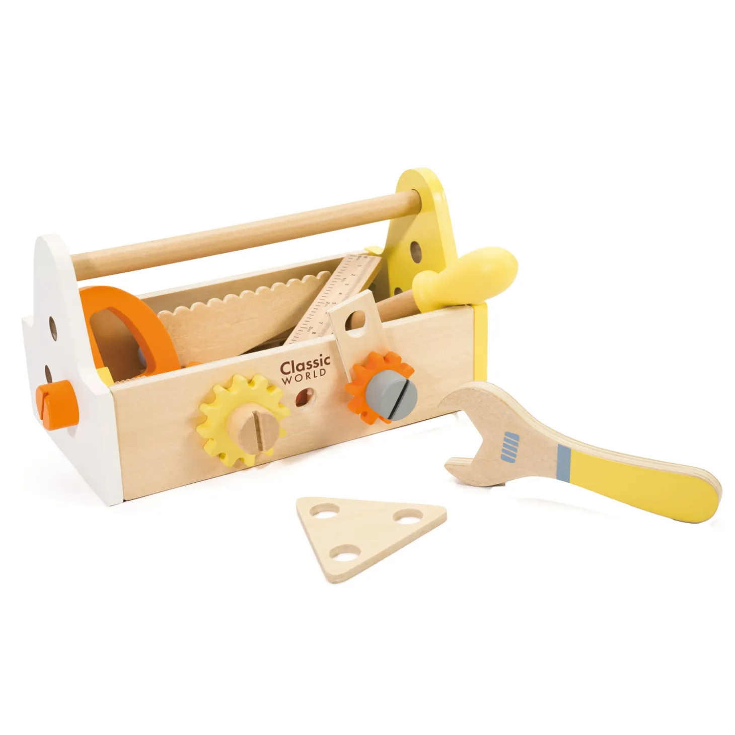 Classic World Houten Timmermanset met Gereedschapskist, 18dlg.