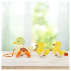 Classic World Houten Trekfiguur Eenden