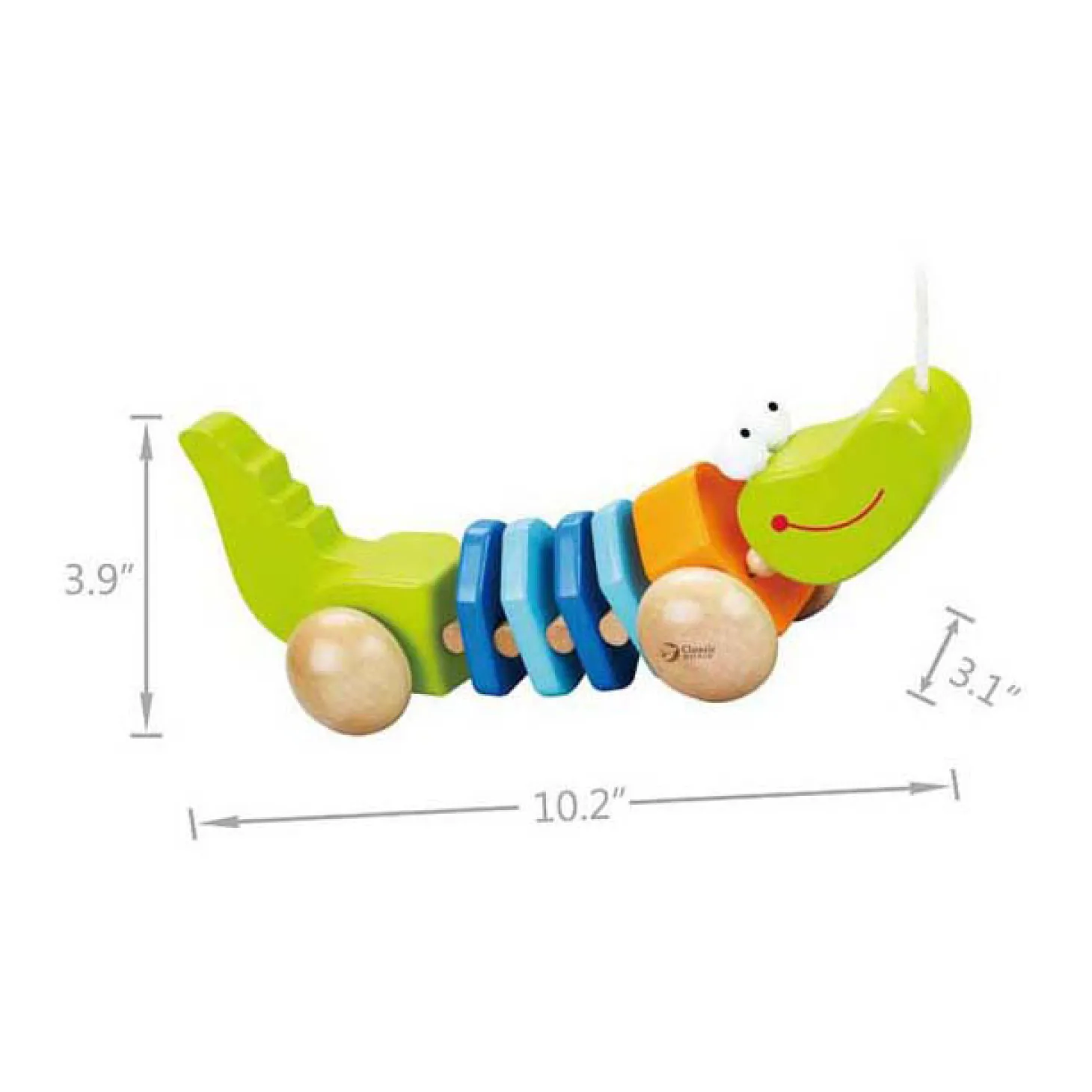 Classic World Houten Trekdier Krokodil